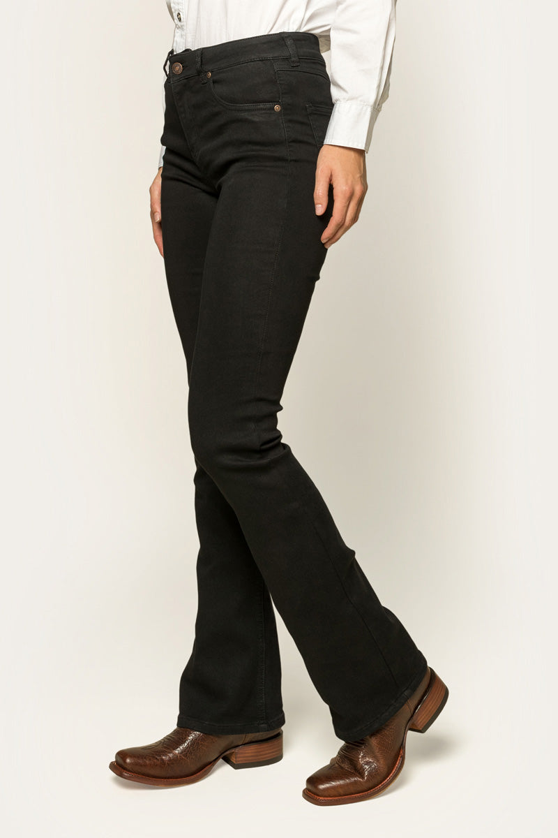Katherine Womens Mid Rise Bootleg Jeans