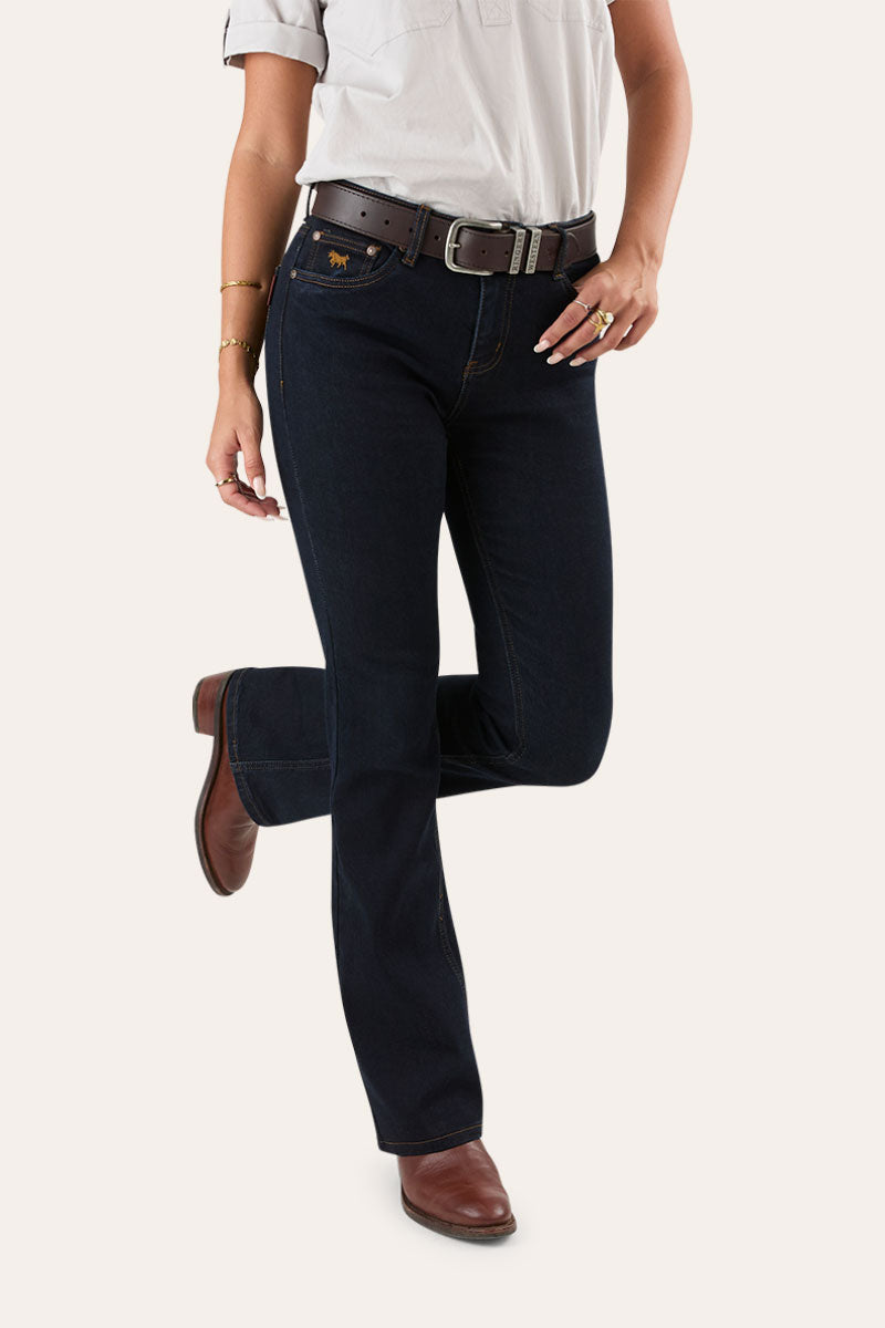 Katherine Womens Mid Rise Bootleg Jeans
