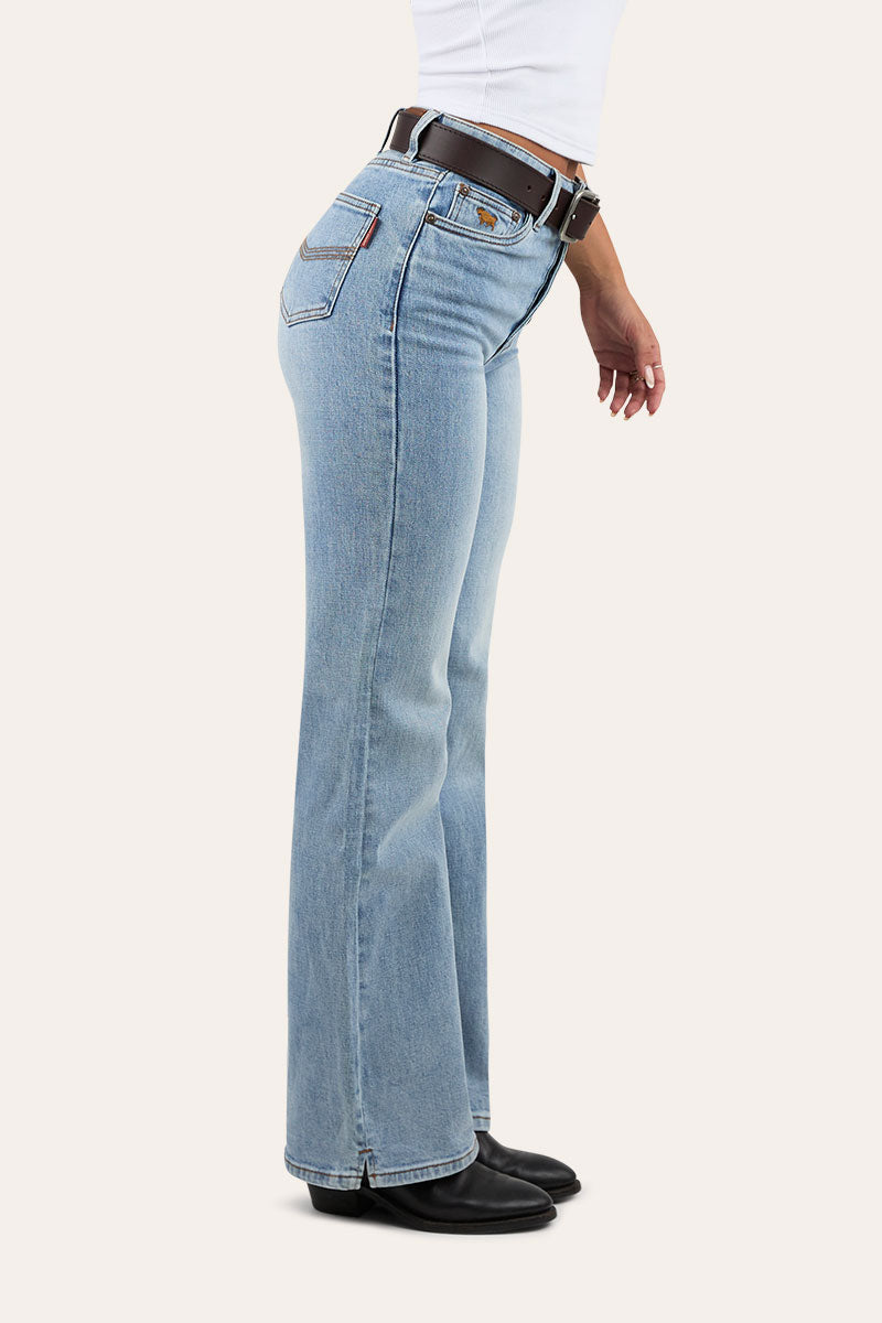 Betsy Womens High Rise Bootleg Jean