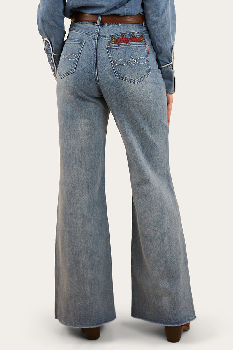 Visalia Rose Womens Wide Leg Jean
