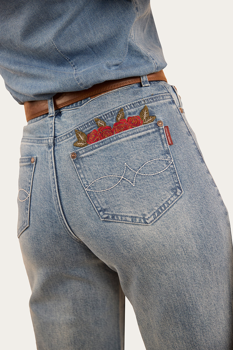 Visalia Rose Womens Wide Leg Jean