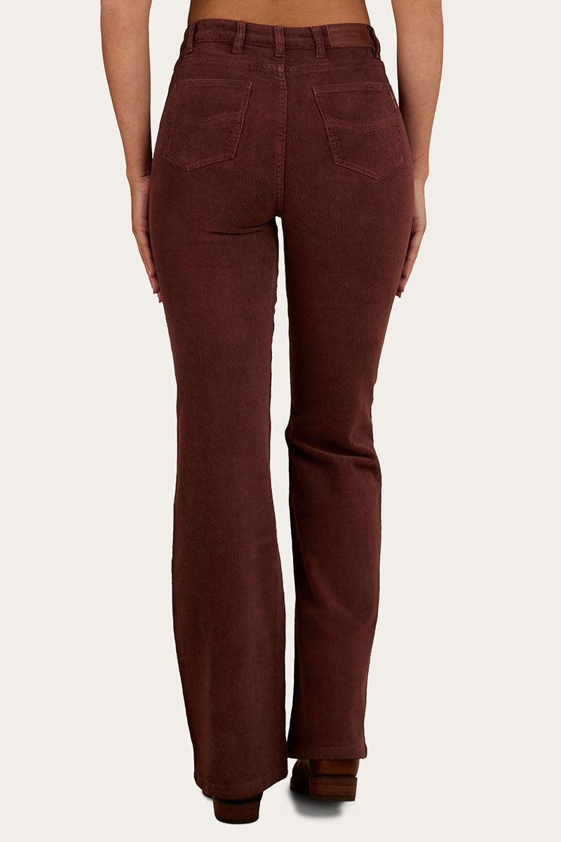 Betsy Corduroy Womens High Rise Bootleg Jean