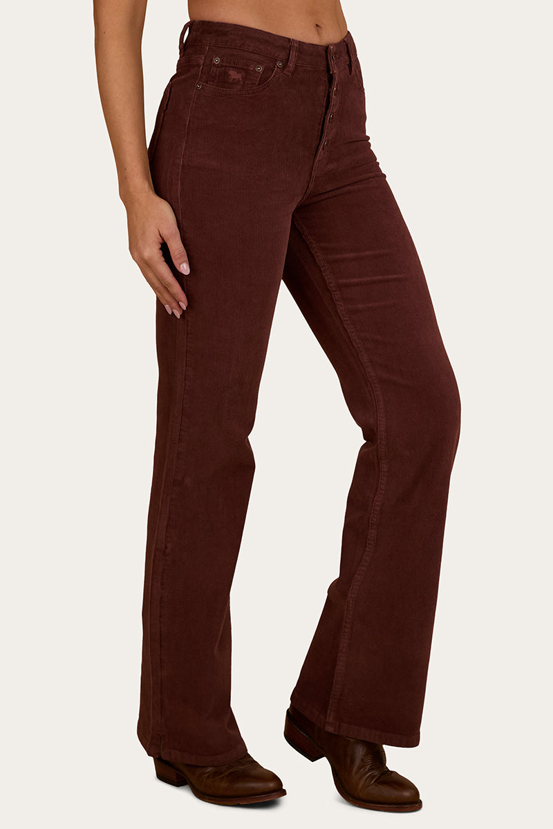 Betsy Corduroy Womens High Rise Bootleg Jean