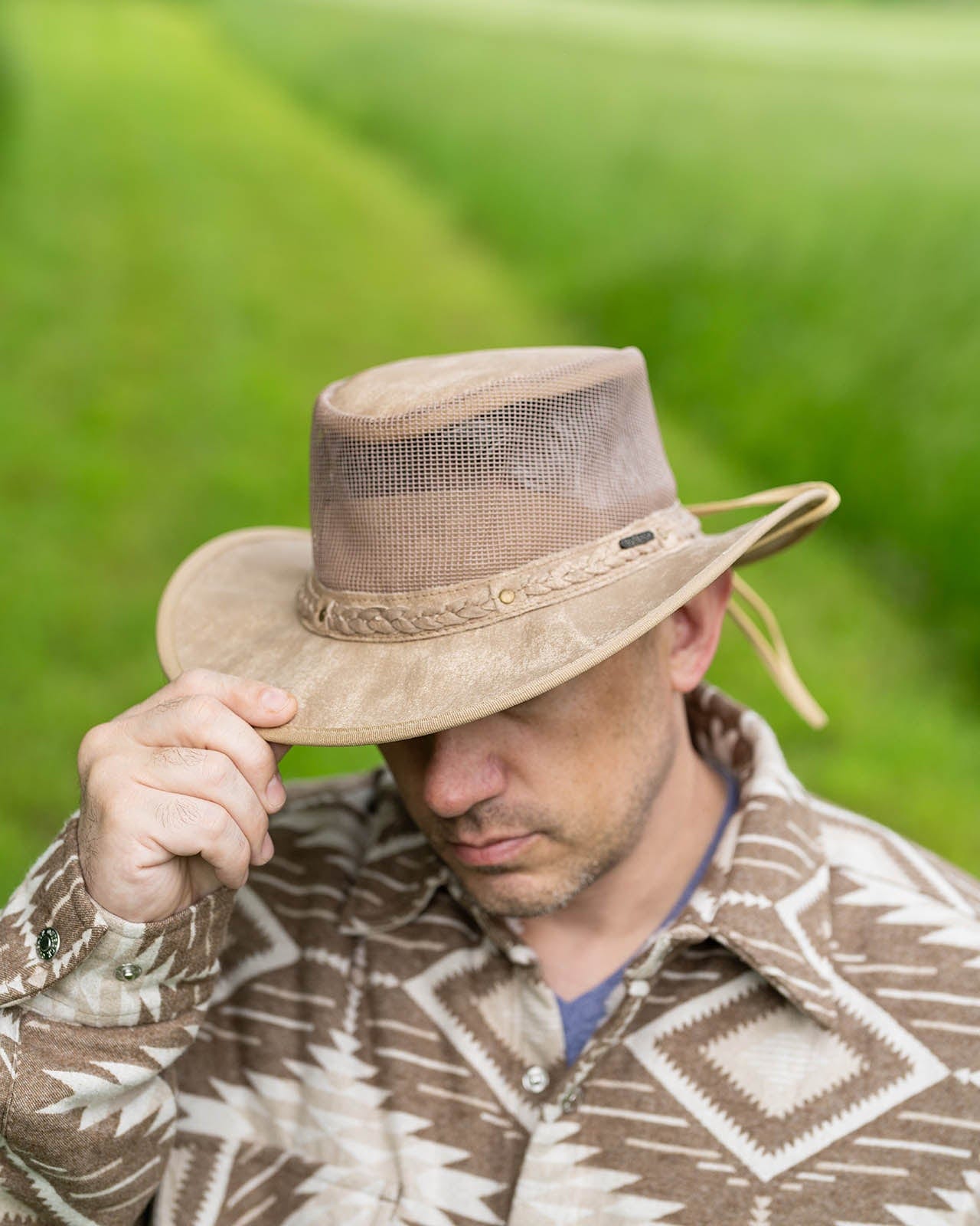 Wagga Wagga with Mesh Leather Hat