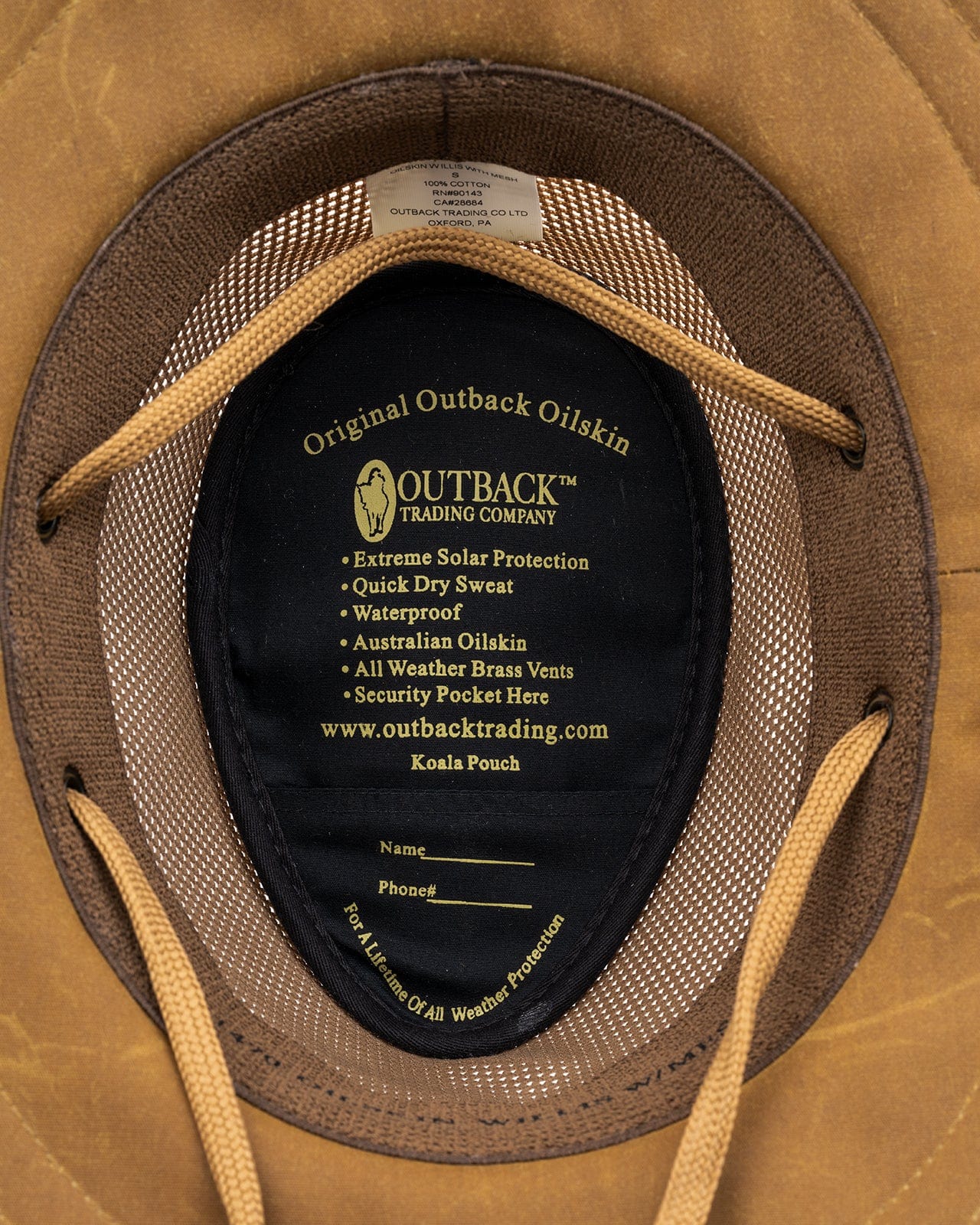 Willis With Mesh Oilskin Hat