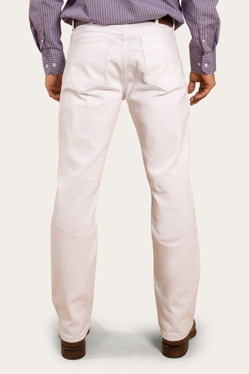 Muster Mens Slim Straight Fit Mid Rise Jeans