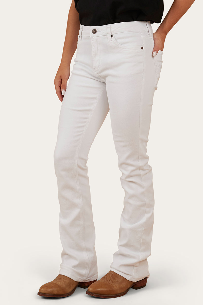 Katherine Womens Mid Rise Bootleg Jeans