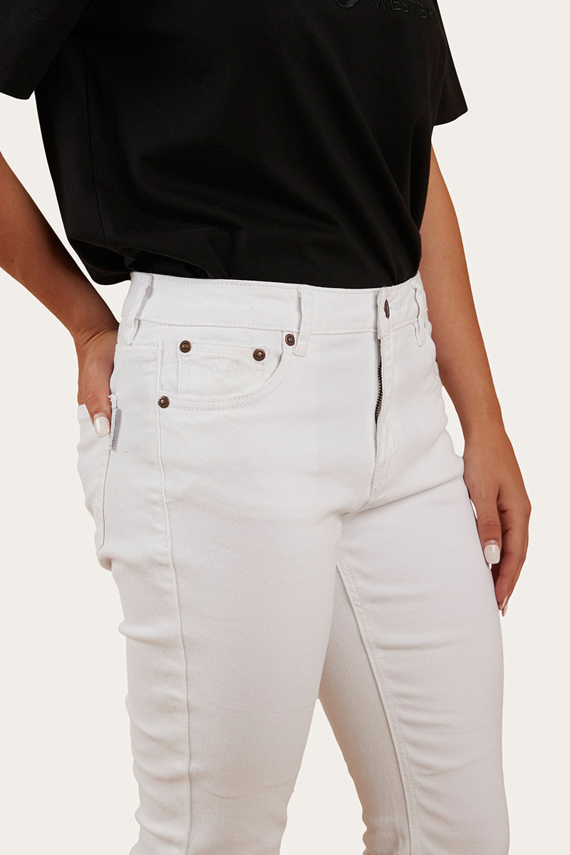 Katherine Womens Mid Rise Bootleg Jeans