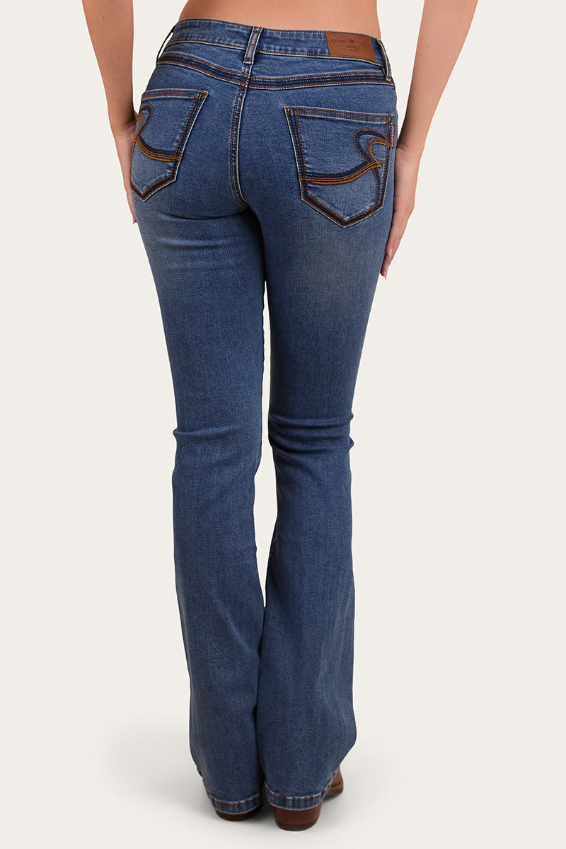Caroline Womens Mid Rise Bootleg Jean