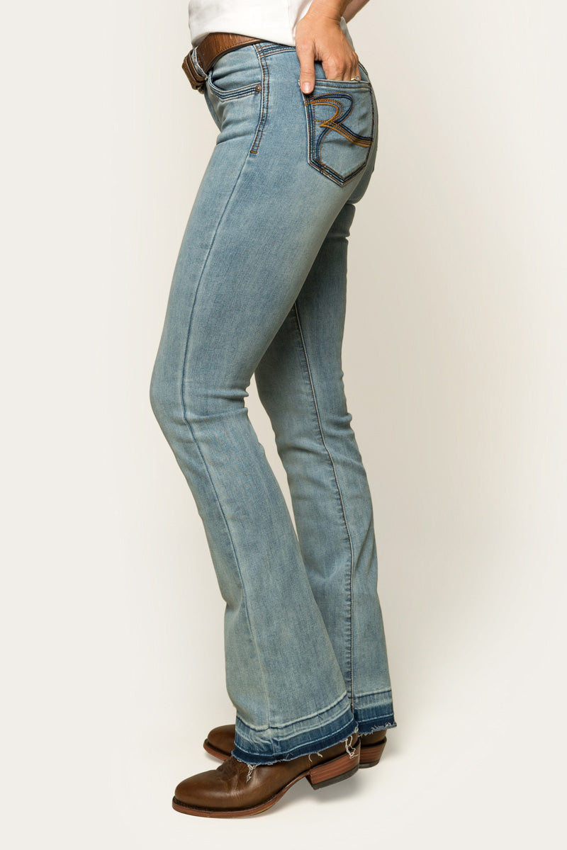 Billie Womens Mid Rise Bootleg Jean