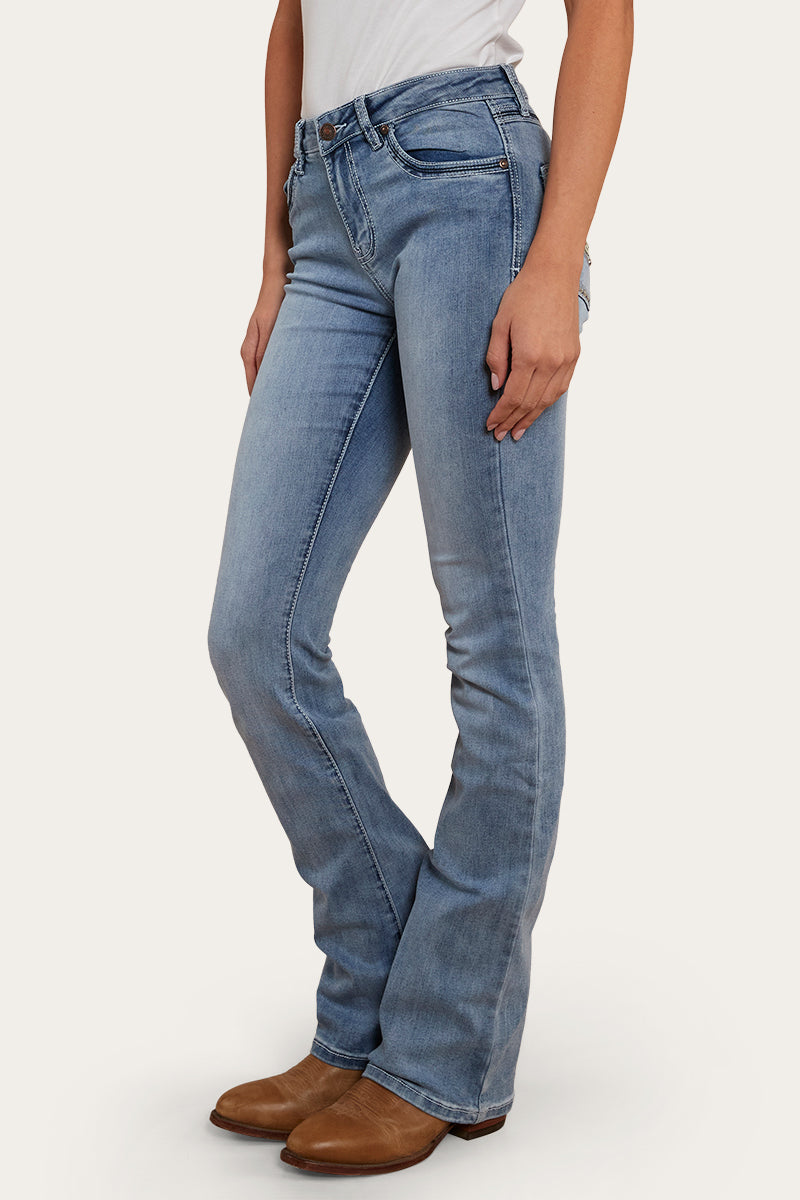 Caroline Rodeo Womens Mid Rise Bootleg Jean