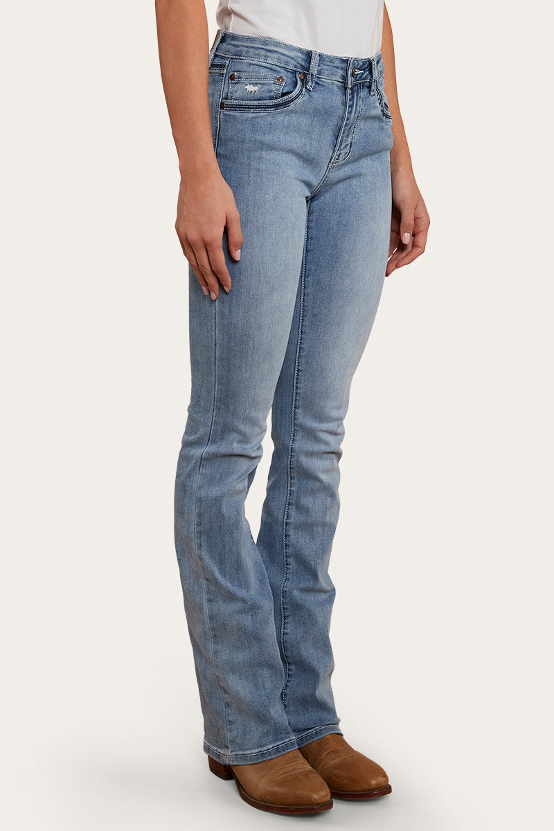 Caroline Rodeo Womens Mid Rise Bootleg Jean