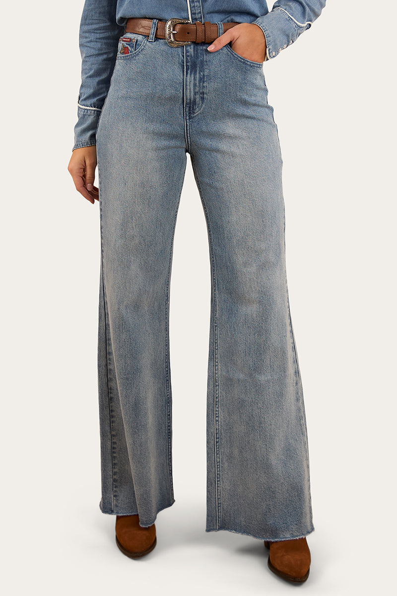 Visalia Rose Womens Wide Leg Jean