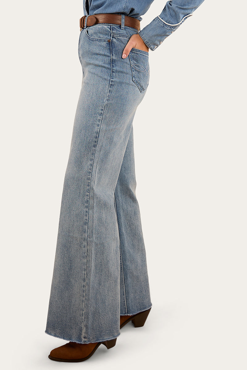 Visalia Rose Womens Wide Leg Jean