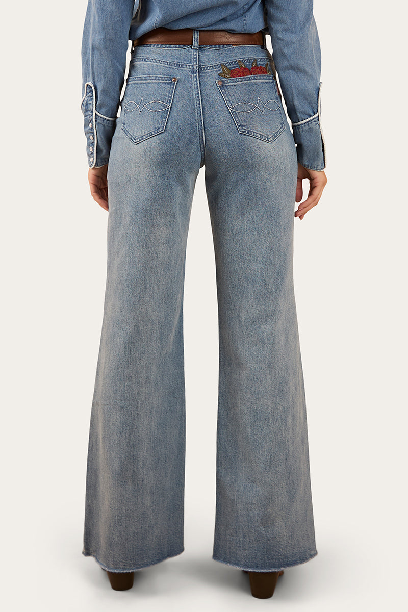 Visalia Rose Womens Wide Leg Jean