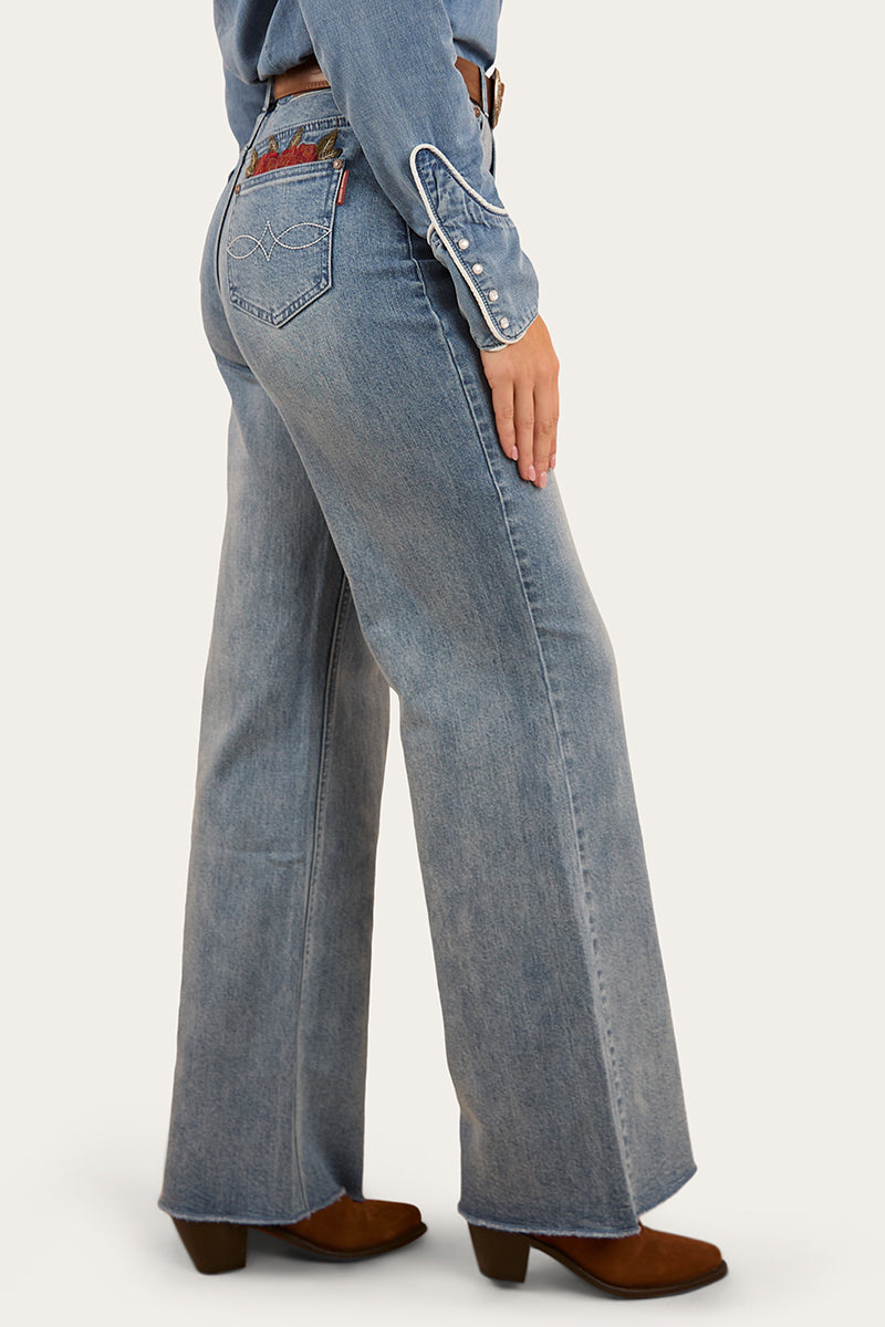 Visalia Rose Womens Wide Leg Jean