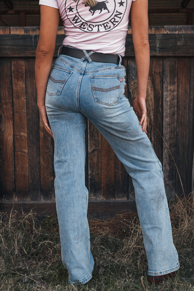 Edith Womens High Rise Bootleg Jean