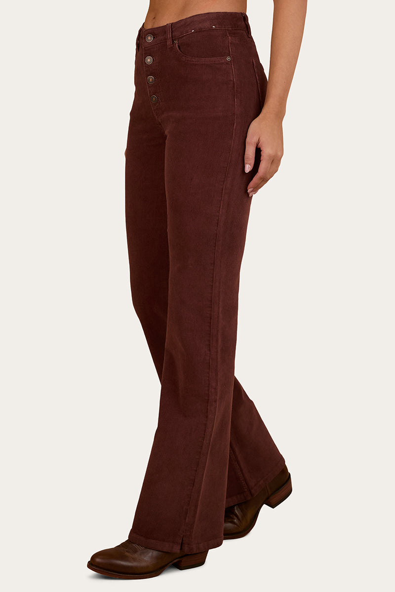Betsy Corduroy Womens High Rise Bootleg Jean