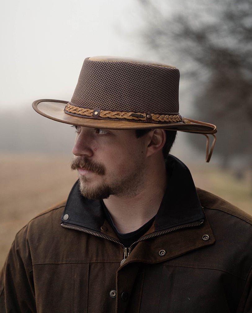 Wagga Wagga with Mesh Leather Hat